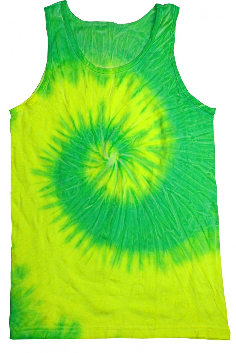 Lime Yellow Tie Dye Tank Top Tie Dye Space