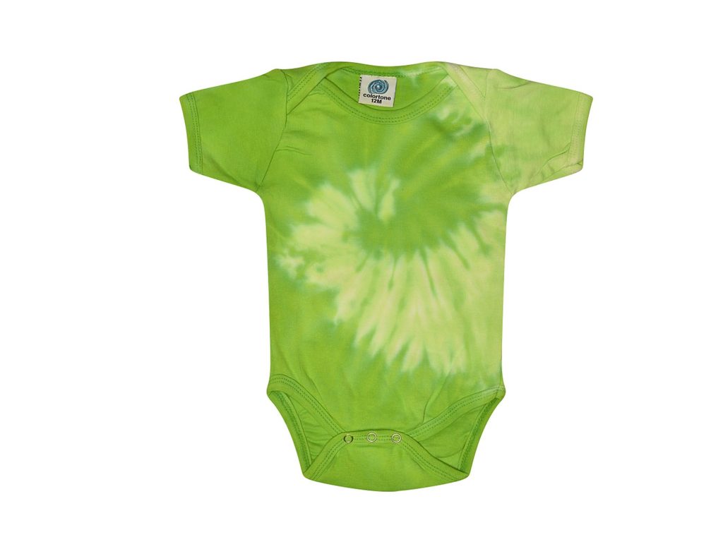 Lime Tie Dye Baby Bodysuit Tie Dye Space