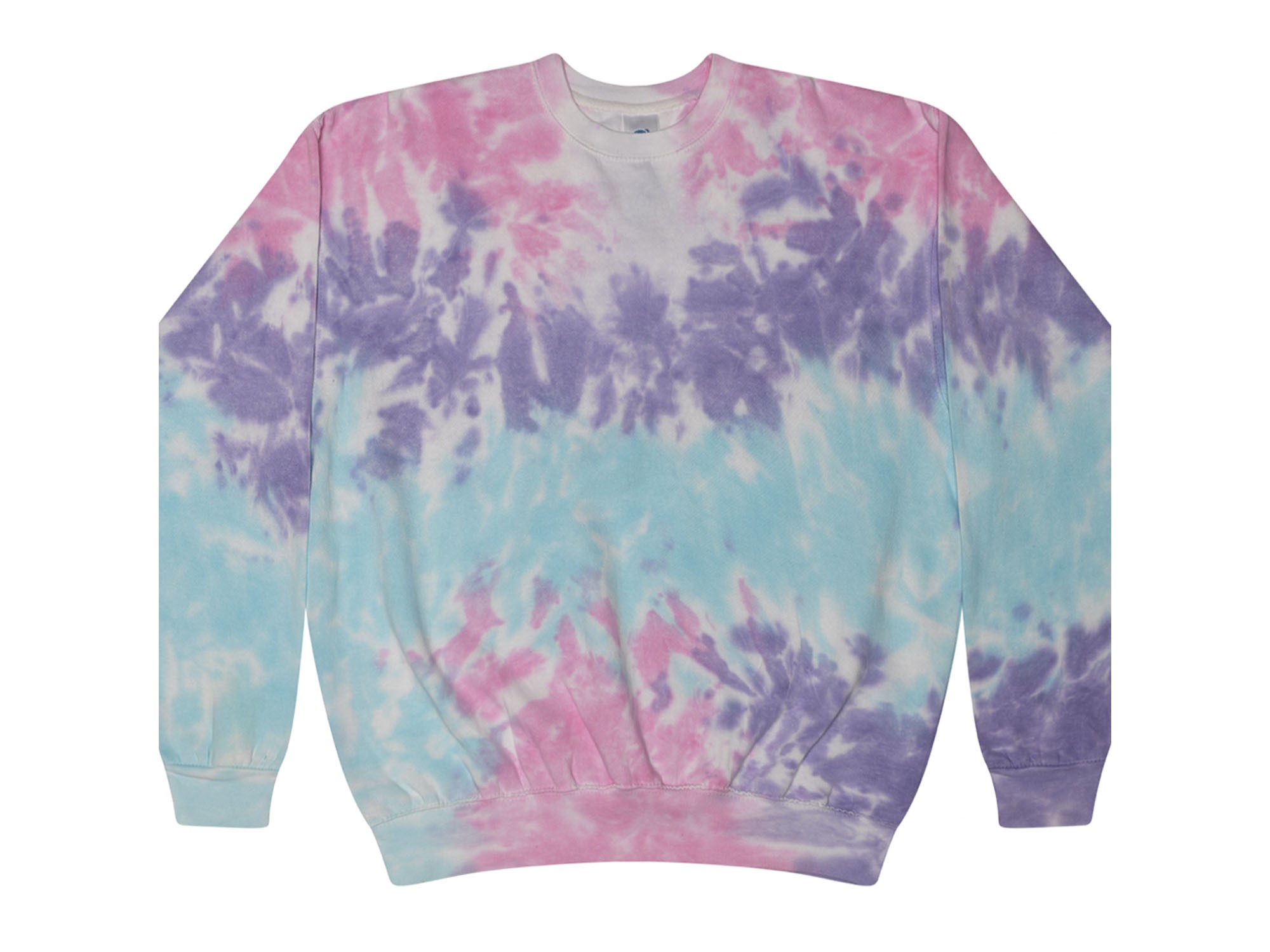 Cotton Candy Tie-Dye Crewneck Sweatshirt Adult - Tie Dye Space