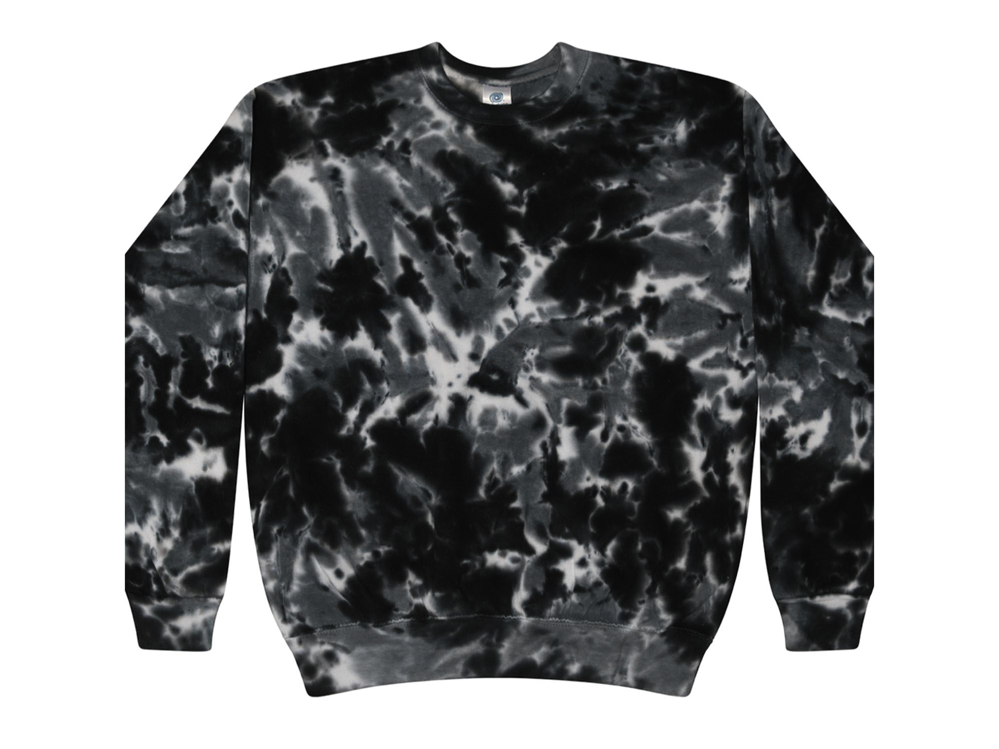 Multi-black Tie-Dye Crewneck Sweatshirt Adult - Tie Dye Space